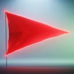 Rote Flagge als Symbol für medizinische Alarmsignale bei Schmerzen.